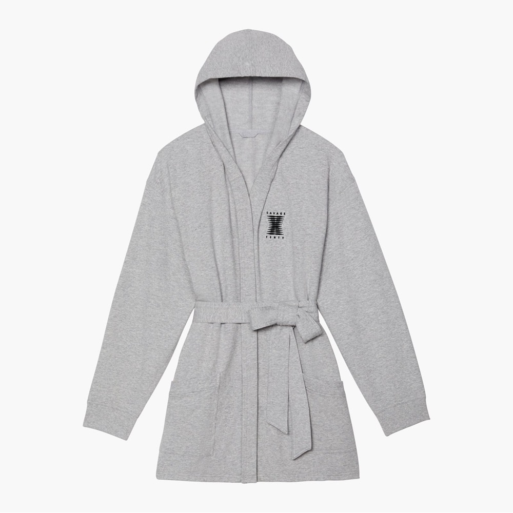 Savage X Fenty Gray Hooded Robe